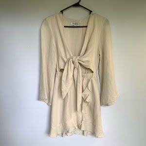 Wild Mantra Off-White Mini Dress